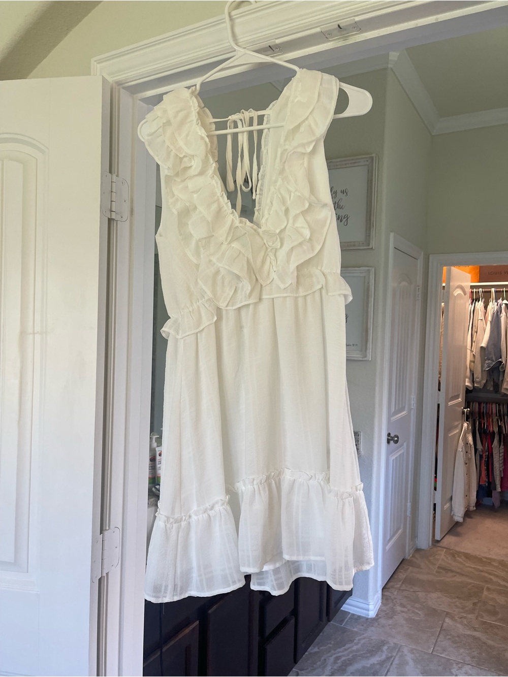 Red Dress Boutique White Ruffle Mini Dress